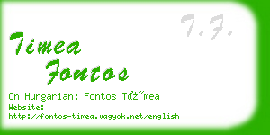 timea fontos business card